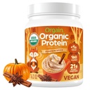 Orgain Organic Vegan Protein Powder, Pumpkin Spice Seasonal Flavor - 21g rastlinných bielkovín, 5g Prebiotické Fiber, Žiadne zložky laktózy, Žiadny pridaný cukor, non-GMO, Pre Shakes & Smoothies, 1.02 lb