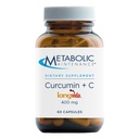 Metabolická údržba Kurkumín + C - Longvida + Vitamín C Vylepšený Kurkumín Supplement pre funkciu mozgu a spoločnú mobilitu (60 kapsúl)