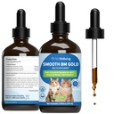 Pet Wellbeing Smooth BM Gold pre psov a mačky - Zápcha Relief & Stool Zmäkčovač, podporuje zdravé pohyby čriev - Prírodné bylinné doplnok 4 oz (118 ml)