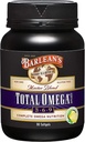 Barlean total Omega 3 6 9 Softgels, zmesový rybí olej doplnok s Borage a ľanový olej, 1000 mg Omegas ALA, EPA, DHA a GLA pre spoločné podporné doplnky a zdravie srdca, 90 Počet