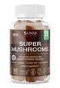 Vitamíny SUKU - Super Huba - Reishi Chaga, Morčacie chvosty a levy Mane Blend Gummy pre imunitu - Ľahko žuť - Non GMO, Gluten bez cukru - Espresso Decaffeinated Ochutené Gummy Vitamíny, 50 Počet