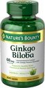 Nature's Bounty Ginkgo Biloba, podporuje zdravú funkciu mozgu, bylinné doplnky, 60 Mg, 200 kapsúl