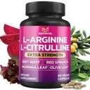 BMVINOVOL L Arginine L Citruline Supplement Plus Repeat Root, Moringa, Olive, Červený špenát na podporu Denne - 90 Kapsule