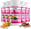 GreeNatr Herbal Menopauza Support Complex pre horúce záblesky, nočné potenie & Mood Swings Relief. Podporuje vyváženú hladinu hormónov - Black Cohosh, Dong Quai, Licorice Root & Kelp Leaves (6 fliaš)