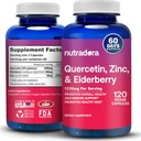 Quercetin 1000 mg Veggie Kapsule, non- GMO, bazalky Zinok Quercetin Doplnky podporuje Immune, Kardiovaskulárne a respiračné zdravie, 120 kapsúl (Pack of 1)
