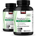 Force Factor ProbioSlim Extra sila, Probiotické doplnok pre ženy a mužov s 30 miliárd CFU a zelený čaj extrakt pre podporu zdravia Gut, Bloating and Gas Relief, 120 Počet (Stock of 2)