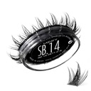 Lashify Star Burst 14mm Gossamer DIY predĺženie rias znovu naplniť, Ultimate Multi-dĺžka Multivrstvové Lash, Čierna, Jednoduché falošné Lashes