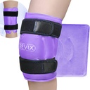REVIX XL Knee Ice Wrap around Entrire Knee, Gél Ice Pack for Muscle Ache, Cold Pack to Reduce Discomfort and Promote Flexibility, Soft Plush Linings, Fialple