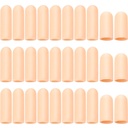 Frienda 30 Pieces Gel Finger Protector Cots Silikónový kryt viečka pre Finger Cracking Trigger Support (Apricot)