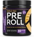 Gold BJJ PreRoll - Jiu Jitsu pred tréningom doplnok pre energiu, zameranie, a vytrvalosť - bojové umenie špecifické pre-Workout prášok vzorca s prírodnými chuťami (Acai Berry, 30 Servings)