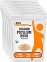 BulkSupplementments.com Organic Psyllium Husk Powder - Psyllium Husk Powder for Peaking, Fiber Supplement - Gluten Free, 1,4g per Serving, 1kg (2,2 lbs) (Pack of 5)