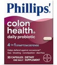 Colon Health Denné probiotické kapsuly, 4-v-1 Symptom Defense pomôcť brániť proti príležitostnému plynu, Bloating, Zápcha, a hnačka, Denné doplnok, 30 Počet