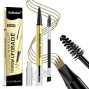 2 v 1 Long-Lasting obočie Ceruzka a prechádzať hore-Grade Gel, Light Brown a Brown odtiene (3#Dark Brown)