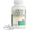 Bronson L-lyzín Defense Immune Support Complex 1500 MG L-lyzín Plus Olivový list, cesnak, vitamín C a zinok - Non-GMO, 90 Vegetariánske kapsuly