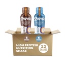 OWYN Len to, čo potrebujete vysoký proteín rastlín na základe úplnej výživy Shake, čokoláda a Vanilla odrody balenia, 12 Fl Oz (12 balenie)