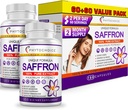 Saffron Supplements - 100% Pure Saffron Extract Capsules - Boost Energy & Mood, Focus, Vision, Supports Eye, Retina, and Lens Health, Support Heart Health for Women & Muži - Made in USA - 120 Kapsule
