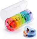 Medical Box Cestovné pilulky Usporiadateľ prípad, 2 Časy denne, Veľká AM / PM Týždenné pilulky Pill Dispenser Planner, Zdravotník Pripomienka Holder 7-Deň pre vitamíny, Rybie oleje, Denné kalciové doplnky, Kapsule