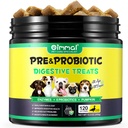 Probiotiká pre psy Tráviace zdravie, Tráviace mäkké žuvačky pre psy, psie probiotiká a tráviace enzýmy, 120 psie žuvačky Omega-3 & 6, Vitamín, zlepšenie trávenia, imunita