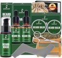 Medvedí suda, bradá grooming suda w/2 balenie medvedí olej&2 balenie medvedí bal, Vianoce pančuchové Stuffers darčeky pre mužov mu manžel otec priateľ, holiaci suda w/Beard umývanie Comb kefka