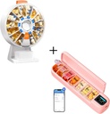 Daviky Pill Dispenser Daily, Organizujte veľké pilulky, Automatic Pill Dispenser, Smart Pill Organizátor s alarmom