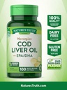 Príroda Pravda Nórska treska Liverový olej Diétny doplnok - 100 Softgels, balenie 6