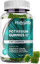 Draslík 3 v 1 Complex Gummies Sugar Free, New Formula s 99mg Dusičnan draselný, Chlorid draselný, Glukonát draselný, Noha Cramps & svalové doplnky, 60 Žuvačky