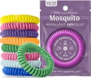 15 balenie Mosquito Repelent Bracelets, DEET-free pre deti a dospelých, individuálne zabalené kapely