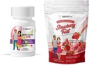 BariatricPal Duodenal Switch Kompletný 30-dňový prísun vitamínového balenia (Iron-Free Capsule Calcium Citrate Soft Chews with Probiotics - Strawberry Twist)