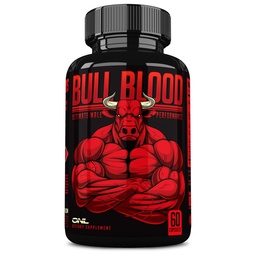 Bull krvný testosterón Booster pre mužov - Testosterón doplnok pre vytrvalosť a vytrvalosť - Maca Root, rohaté kozy burina, Tribulus Terrestris Extract & Tongkat Ali - mužské príslušenstvo doplnok - 60 Ct