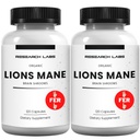 Výskum Labs Organic Lions Mane Supplement Kapsule, 2 Fer 1 Ad - 240 Kapsule w/patent LitpropanTM Immune System Booster Nootropic Brain Support Mushroom Supplement. 10X Extract porovnateľné 18000mg