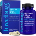 LOVEBUG Skinny Prebiotiká a probiotiká pre ženy Tráviace zdravie a imunitná podpora - 10 miliárd CFU Probiotických kmeňov Gut Health, Gas, Zápcha a Bloating, 60kt
