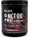 Bullseye MCT olej pred tréningom doplnok - Kreatín monohydrát, stredný reťazec triglyceridy, Beta alanín, kofeín, L-citrulín, svalovej Gainer, Focus, vytrvalosť, energie -20 Servíry - Wild Berry