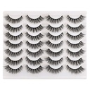 Newcally Lashes Falošné riasy Mačka oči Wispy Natural Faux Mink Lashes 14 Pairs Pack Light Objem krátky Fake Eye Lashes Multibalenie