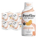 Freeflow Fit Energy Shots, Orange Slice, Natural Caffeine Boost s L-teanínom, Ženšen, Vitamíny, Prebiotiká, Elektrolyty (24 počet, 2oz Shots)