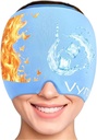Migréna Relief Cap Zázrak Bolesť hlavy Relief Cap360 Hot & Cool Bolesť hlavy Cap Ukľudňujúci gél bez zápachu Ice Head Zabalenie Upgrade Migraine Cap pre napätie, Stres, a Sinus (modrá)