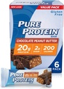 Pure Protein-High Protein Bar Čokoláda Arašidové maslo-Protein Bars-20 Grams of Protein per Bar--Gluten Free--6-1.76-Ounce Bars