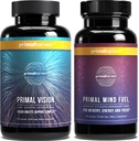 Primal Harvest Brain Boost & Vision Doplnky pre ženy a mužov Vision and Eye Support Complex s lutein, Zeaxantin Bundle