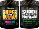 ALPHA LION Superhuman Pre Cvičenie Powder & Post Cvičenie zotavenie Bundle (Miami Vice & Gainy Smith Apple)
