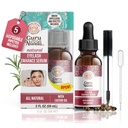 GuruNanda Natural Castor Oil Lash Zvýšiť sérum s rozmarínovým olejom - kefka Applicator & 5 Pipettes, pomáha Prírodný rast vlasov pre obočie a medvede, 2 Fl Oz