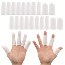 ANCIRS Gel Finger Podpora Ochranné rukavice, Gel Finger Cots / Covers - Rôzne veľkosti Silikónové prsty pre ruky praskanie, ekzém kože (20ks biela)