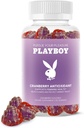Playboy - Feminine Health Cranberry Antioxidant Gummy pre ženy (60 Gróf - Cranberry) Antioxidant Bohatý na čistenie a ochranu močových ciest zdravie, vaginálny zápach a Ph Balance - Non GMO, Vegan Gummy