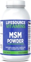LifeSource Vitamíny MSM prášok - 16 oz - Čisté a čisté - 226 Servis - 2 000 mg na obsluhu