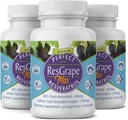Perfect ResGrape Max, 60 zeleninových kapsúl vo fľaši [Pack of 3] ~ 99% Trans-Resveratrol & Muscadine Grape ~ Anti-Aging Supplement & Potent Antioxidant