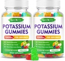Dusičnan draselný 1000 mg, Draslík s vysokou potenciou Supplement Gumies pre dospelých Ženy a mužov, Podpora nohy Crumpy a zdravie svalov, bez cukru, Mixfed Fruit Flavor, 120 Počet