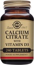 Solgar Citrát vápenatý s vitamínom D3 tablety, 240 počet (Pack of 1)