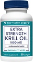Vitamín Shoppe Extra sila Krill Oil - MSC Certified Sustainable - 1 000 MG (30 Softgels)