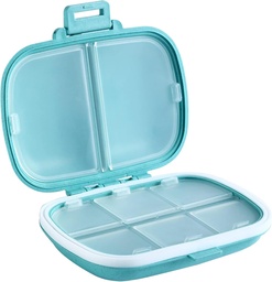Holii Travel Pill Organizátor, 8 oddelenia Prenosné Pill Case, Daily Pill Box držať vitamíny, Malé Pill Kontajner pre vreckové Purse Medicine Organizátor (modrá)