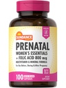 Sundance Prenatálny multivitamín s kyselinou listovou 100 Quick Release Kapsule 800 mcg 