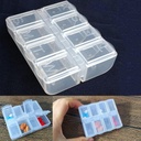 Clear Weekly Pill Case Pill Storage Box Transparentné cestovné pilulky Organizátor Food Grade PP materiál Pohodlný na prepravu (1)