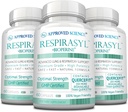Schválená veda® Respirasyl - Podpora pľúc a dýchania - s Quercefit, Vitamíny A, C, D, BioPerine - 3 mesiace Supply - Made in The USA